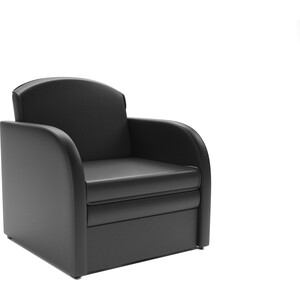 Кресло-кровать Mebel Ars Малютка (экокожа черная) угловой диван mebel ars атланта экокожа черная с полоской