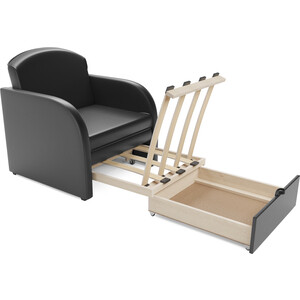 Кресло-кровать Mebel Ars Малютка (экокожа черная)