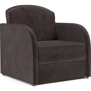 Кресло-кровать Mebel Ars Малютка (бархат шоколадный STAR VELVET 60 COFEE) кресло кровать mebel ars гранд бархат шоколадный star velvet 60 cofee