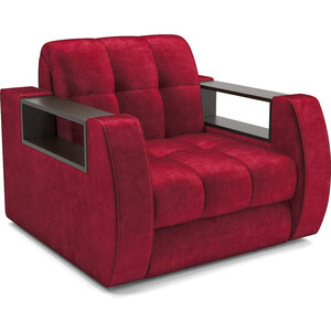 Кресло-кровать Mebel Ars Барон №3 (бархат красный STAR VELVET 3 DARK RED) кресло кровать mebel ars аккордеон барон кордрой красный