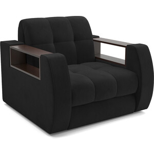 Кресло-кровать Mebel Ars Барон №3 (велюр черный HB-178 17) кровать mebel ars классик 140 см велюр нв 178 17