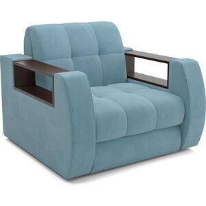 Кресло-кровать Mebel Ars Барон №3 (голубой Luna 089) кресло кровать mebel ars квартет голубой luna 089