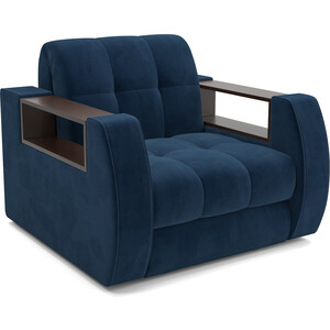 Кресло-кровать Mebel Ars Барон №3 (темно-синий Luna 034) пряжа diva 100% микрофибра 350м 100гр 361 темно синий