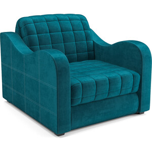 Кресло-кровать Mebel Ars Барон №4 (бархат сине-зеленый STAR VELVET 43 BLACK GREEN) кресло артмебель норден микровельвет зеленый