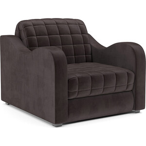 Кресло-кровать Mebel Ars Барон №4 (бархат шоколадный STAR VELVET 60 COFFEE) кресло кровать mebel ars барон 3 бархат шоколадный star velvet 60 coffee