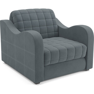 Кресло-кровать Mebel Ars Барон №4 (велюр серо-синий HB-178 26) кресло premium big man серо синее more 10252314