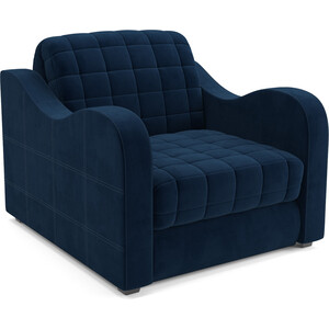 Кресло-кровать Mebel Ars Барон №4 (темно-синий Luna 034) defender игровое кресло ares темно синий pu 3 класс мягк подлокотник