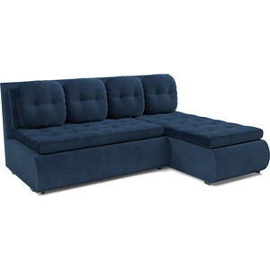 Угловой диван Mebel Ars Кормак (темно-синий Luna 034) барный стул седа велюр темно серый