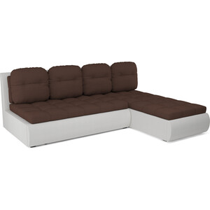 Угловой диван Mebel Ars Кормак (рогожка шоколад) ткань 1 м п malonn рогожка 295 см темно серый