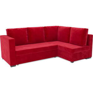 Угловой диван Mebel Ars Мансберг (кордрой красный) деревянный детский молоточек красный молот 11 × 3 5 × 1 4 см