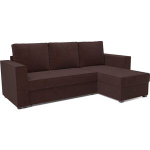 Угловой диван Mebel Ars Рим (велюр шоколад HB-178 16) барный стул седа велюр темно серый