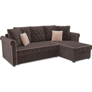 Угловой диван Mebel Ars Берлин (кордрой коричневый) выкатной диван mebel ars квартет кордрой коричневый