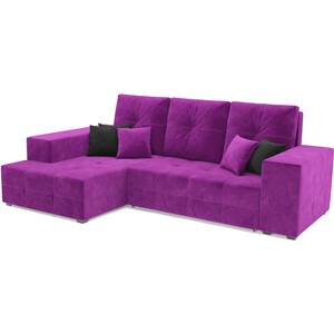 Угловой диван Mebel Ars Монреаль левый угол (фиолет) кресло артмебель монреаль кресло микровельвет экокожа белый