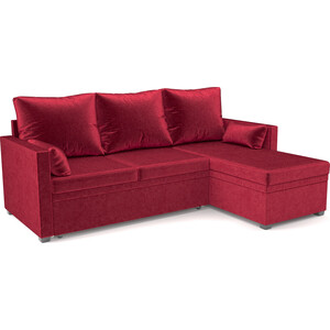 Угловой диван Mebel Ars Париж (бархат красный STAR VELVET 3 DARK RED) смесь с пудовъ 70 г кекс в кружке красный бархат