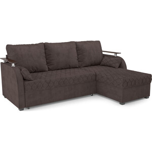 Угловой диван Mebel Ars Токио (кордрой коричневый) выкатной диван mebel ars квартет кордрой коричневый