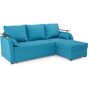 Угловой диван Mebel Ars Токио (синий) ошейник комбинированный кожа брезент безразмерный 54 х 2 5 см ош 17 45 см синий