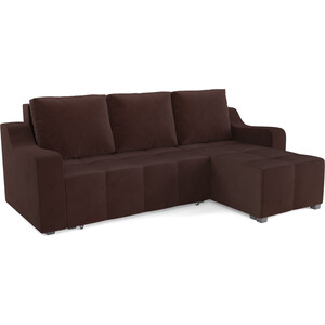 Угловой диван Mebel Ars Берн (велюр шоколад HB-178 16) барный стул седа велюр темно серый