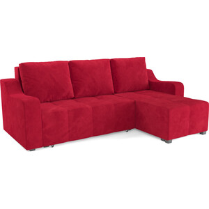 Угловой диван Mebel Ars Берн (кордрой красный) диван еврокнижка артмебель венеция микровельвет красный