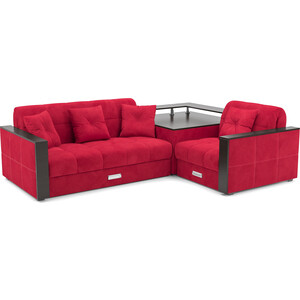 Угловой диван Mebel Ars Прага (кордрой красный) выкатной диван mebel ars малютка 2 кордрой красный