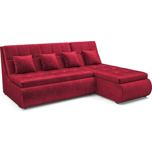 Угловой диван Mebel Ars Дубай (бархат красный STAR VELVET 3 DARK RED) смесь с пудовъ 70 г кекс в кружке красный бархат