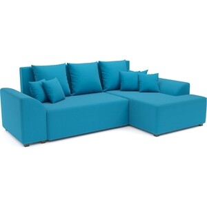 Угловой диван Mebel Ars Каскад правый угол (синий) угловой диван виват механизм еврокнижка универсальный велюр синий