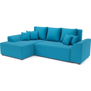 Угловой диван Mebel Ars Каскад левый угол (синий) угловой диван виват механизм еврокнижка универсальный велюр синий