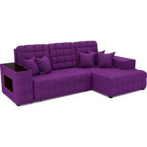 Угловой диван Mebel Ars Мадрид правый угол (фиолет) диван угловой артмебель честер вельвет фиолетовый вставка черная правый угол
