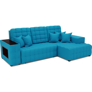 Угловой диван Mebel Ars Мадрид правый угол (синий) ошейник комбинированный кожа брезент безразмерный 83 х 4 5 см ош 20 70 см синий