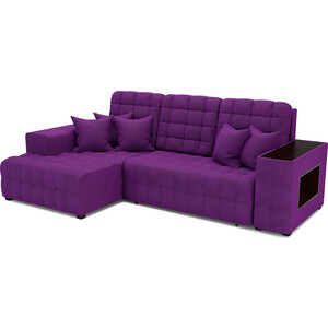 Угловой диван Mebel Ars Мадрид левый угол (фиолет) диван угловой мебелико сенатор микровельвет фиолетовый левый