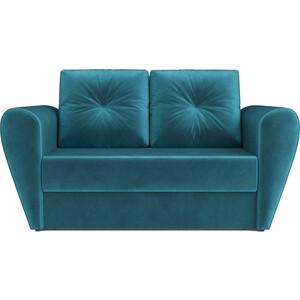 Выкатной диван Mebel Ars Квартет (бархат сине-зеленый star velvet 43 black green) диван угловой мебелико венеция микровельвет зеленый левый