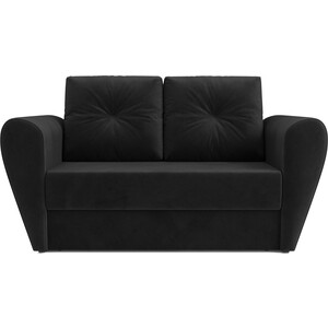 Выкатной диван Mebel Ars Квартет (велюр черный НВ-178 17) выкатной диван mebel ars квартет велюр шоколад hb 178 16