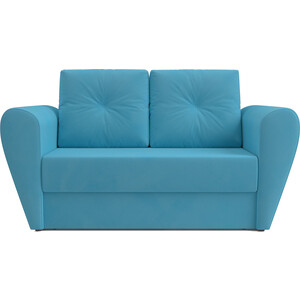 Выкатной диван Mebel Ars Квартет (рогожка синяя) выкатной диван mebel ars квартет голубой luna 089