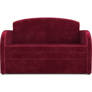 Выкатной диван Mebel Ars Малютка (бархат красный star velvet 3 dark red) наполнитель древесный groomroom 5 л