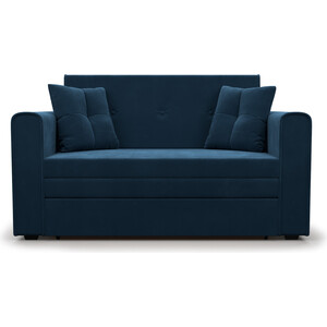Выкатной диван Mebel Ars Санта (темно-синий - Luna 034) выкатной диван mebel ars санта 2 велюр серо синий нв 178 26