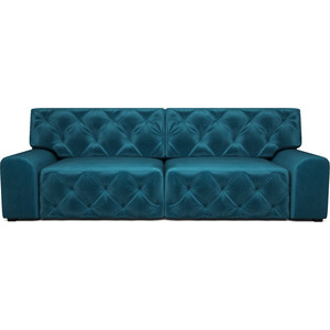 Диван Mebel Ars Милан (бархат сине-зеленый/ star velvet 43 black green) диван угловой мебелико сенатор микровельвет зеленый правый