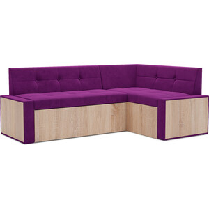 Кухонный диван Mebel Ars Таллин правый угол (фиолет) 210х83х140 см кухонный угловой диван мебелико кристина микровельвет черно фиолетовый левый