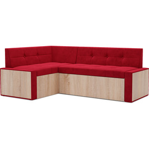 Кухонный диван Mebel Ars Таллин левый угол (Кордрой красный) 210х83х140 см диван mebel ars аккордеон барон 6 красный кордрой