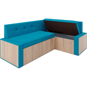 Кухонный диван Mebel Ars Таллин правый угол (синий) 190х83х120 см