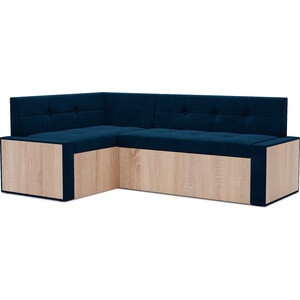 Кухонный диван Mebel Ars Таллин левый угол (темно-синий - Luna 034) 190х83х120 см выкатной диван mebel ars малютка 2 темно синий luna 034