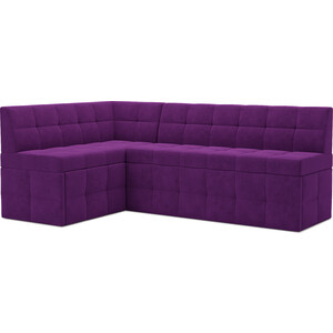 Кухонный диван Mebel Ars Атлантис левый угол (фиолет) 212х84х135 см кухонный угловой диван мебелико кристина микровельвет черно фиолетовый левый