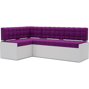 Кухонный диван Mebel Ars Ганновер левый угол (фиолет) 178х82х103 см кухонный диван артмебель классик микровельвет черно фиолетовый