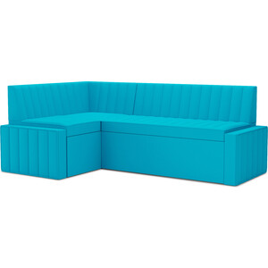 Кухонный диван Mebel Ars Вермут левый угол (синий) 213х82х133 см