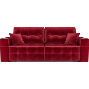 Еврокнижка Mebel Ars Венеция (бархат красный star velvet 3 dark red) диван еврокнижка мебелико венеция микровельвет