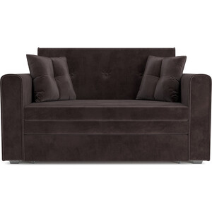 фото Выкатной диван mebel ars диван санта (бархат серо-шоколадный star velvet 60 coffee)