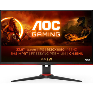 фото Монитор aoc 24g2spae lcd 23.8'' [16:9] 1920x1080(fhd) ips, black-red