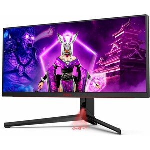 фото Монитор aoc ag344uxm lcd 34'' [21:9] 3440x1440(uwqhd) ips, black-red