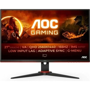 Монитор AOC Q27G2E LCD 27'' 16:9 2560x1440(WQHD) VA, Black-Red