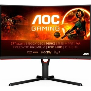 фото Монитор aoc c27g3u lcd 27'' 16:9 1920x1080(fhd) va, black-red