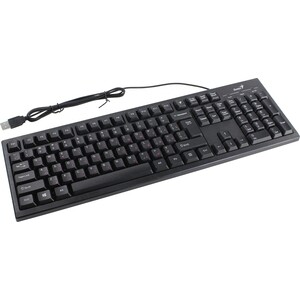 фото Клавиатура genius smart kb-101 black usb, only laser (hairline design), клавиш 105, провод 1.5 м