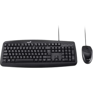 Комплект клавиатура и мышь Genius Smart KM-200 Only Laser (клавиатура Smart KB-200 + мышь NetScroll 120 V2), Black, USB